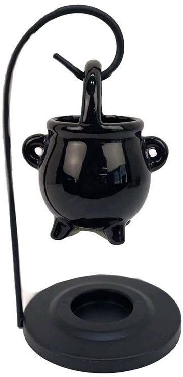 Black Cauldron Hanging Oil Burner, 20cm