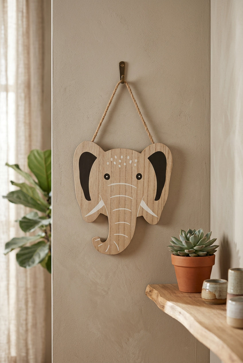 Wooden Safari Animal Hanging Decoration