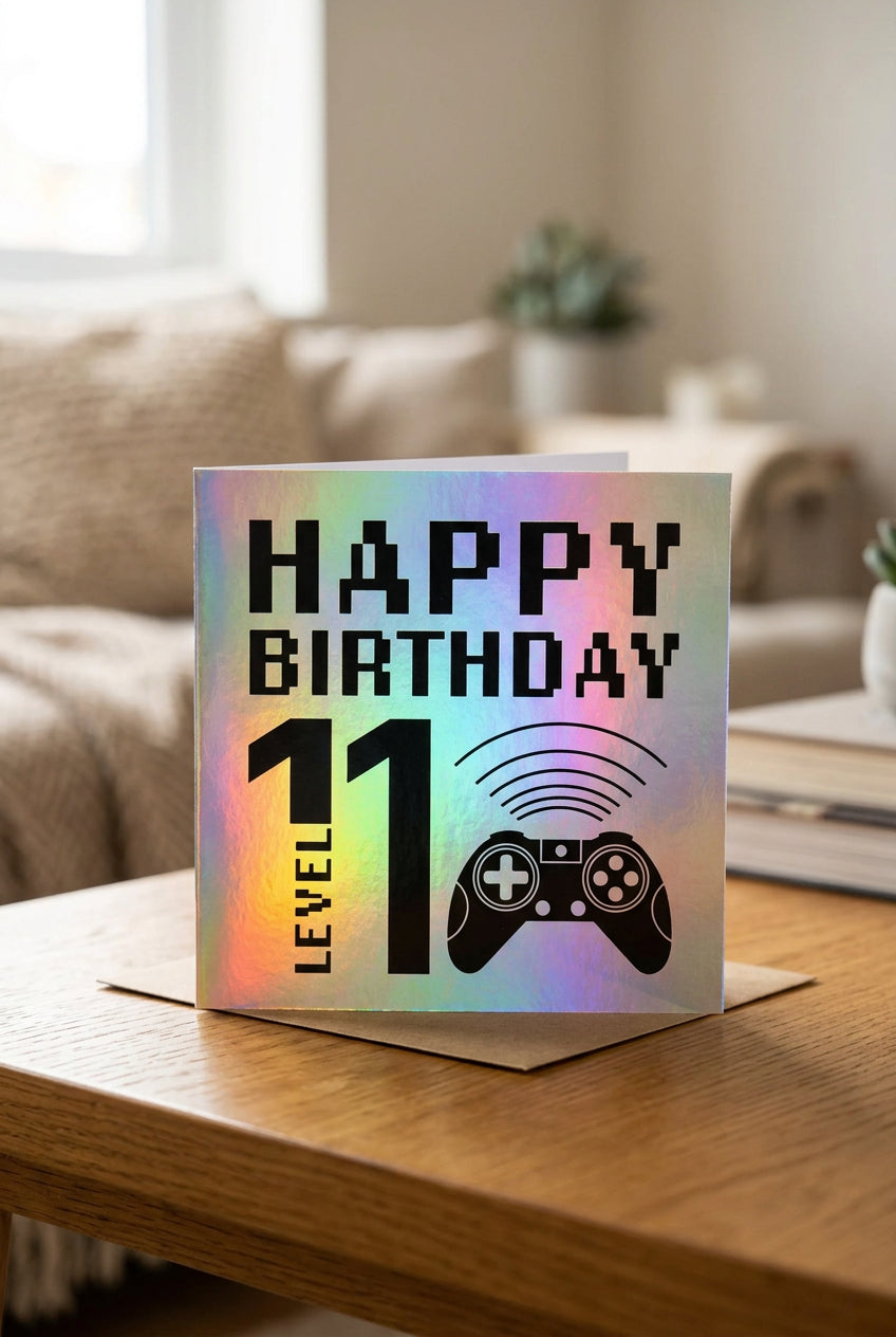 Level 11 Gamer 11th Birthday Card