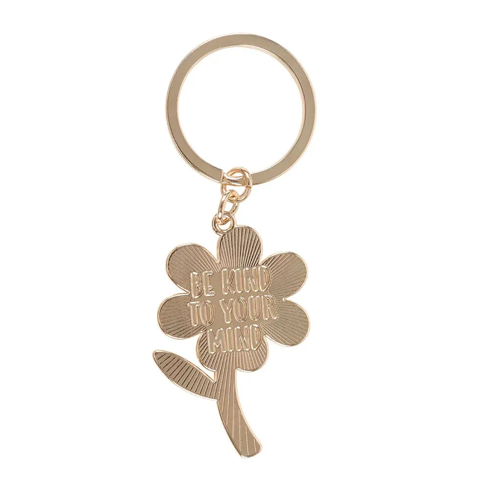 Be Kind To Your Mind Flower Keyring
