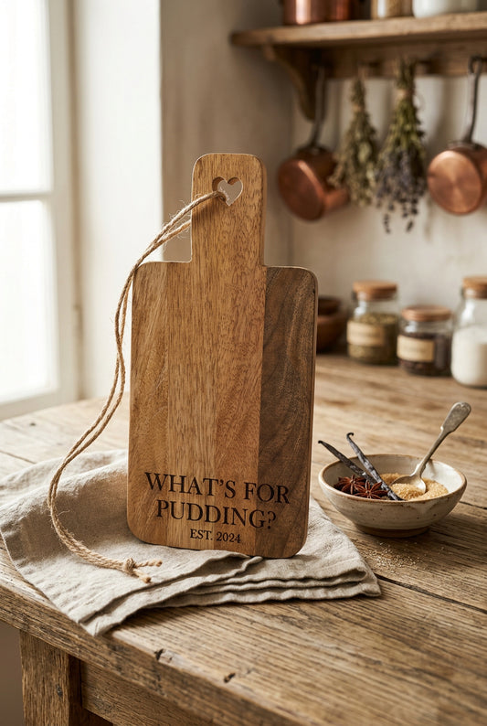 What’s for Pudding? Wooden Board