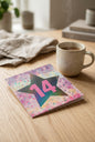 14th Birthday Card – Pink Number & Rainbow Star