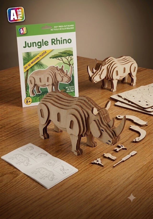 DIY 3D Wooden Puzzle – Jungle Animals