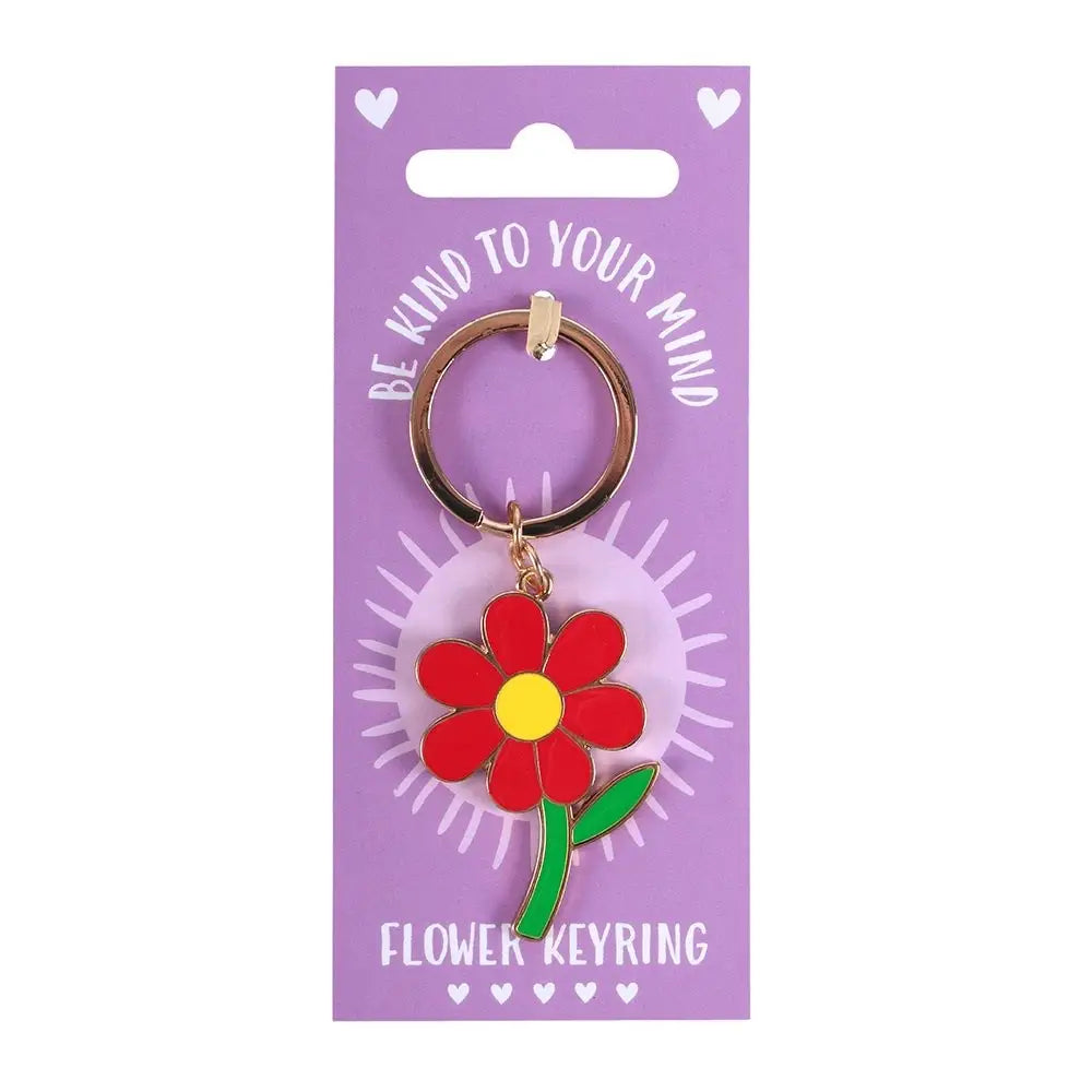 Be Kind To Your Mind Flower Keyring