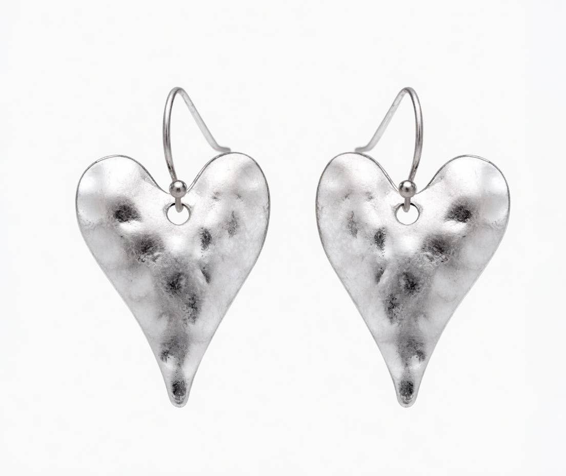 Heart Earrings – Silver