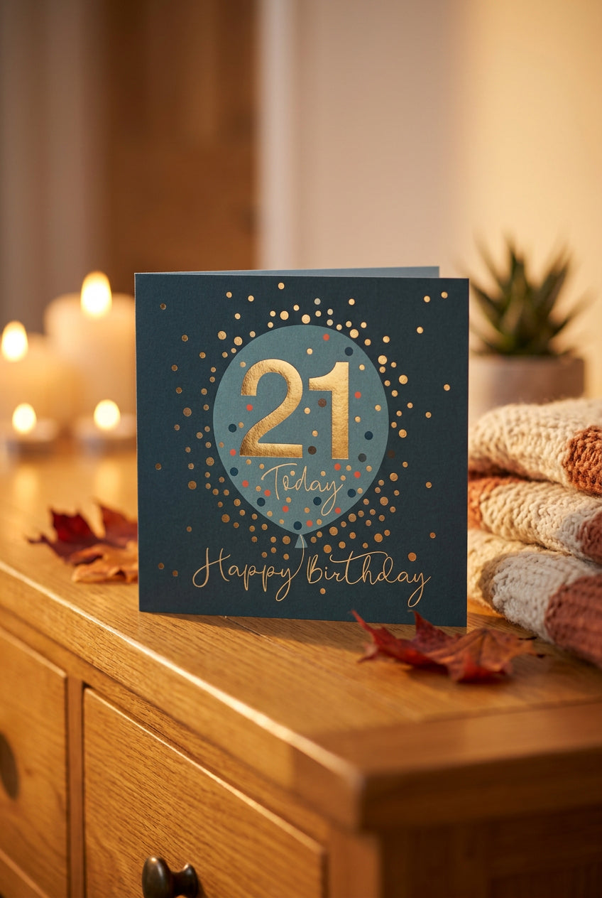 21 Today Happy Birthday Card