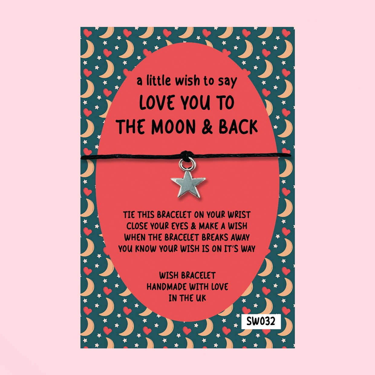 Love You, Moon and Back - Wish Bracelet