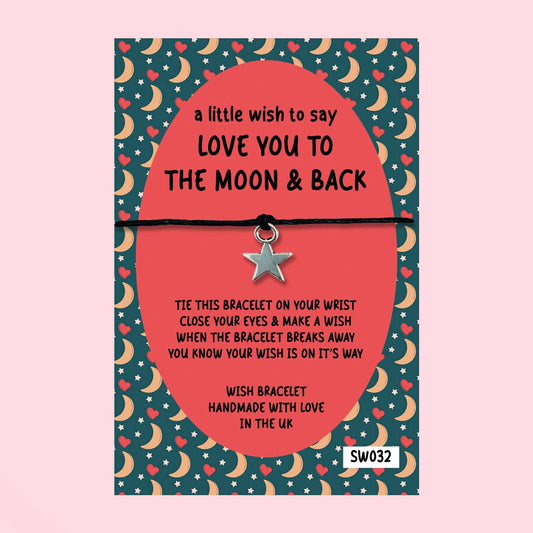 Love You, Moon and Back - Wish Bracelet