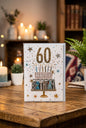 60 Happy Birthday Cake Greeting Card