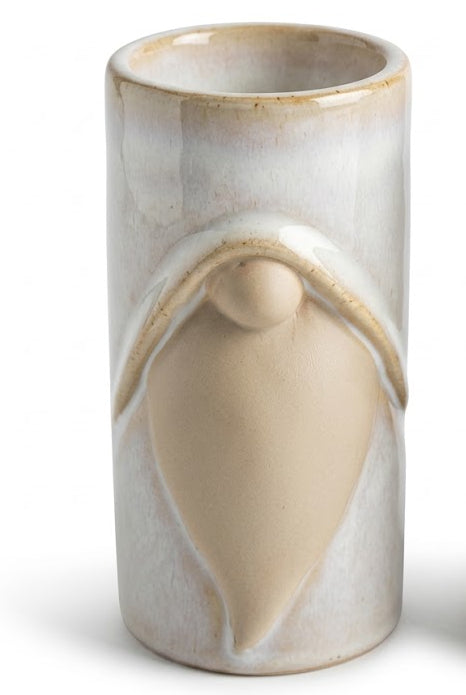 Cream Gonk Tealight Holder