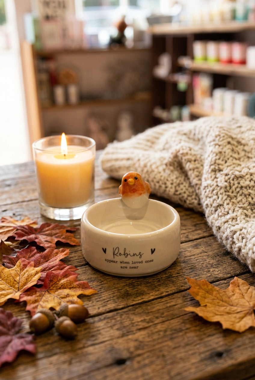 Robins Appear When Loved Ones Are Near Tealight Holder