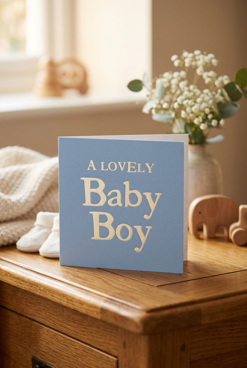 A Lovely Baby Boy Greeting Card