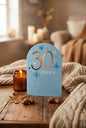 30th Birthday Card – Blue Arch & Stars
