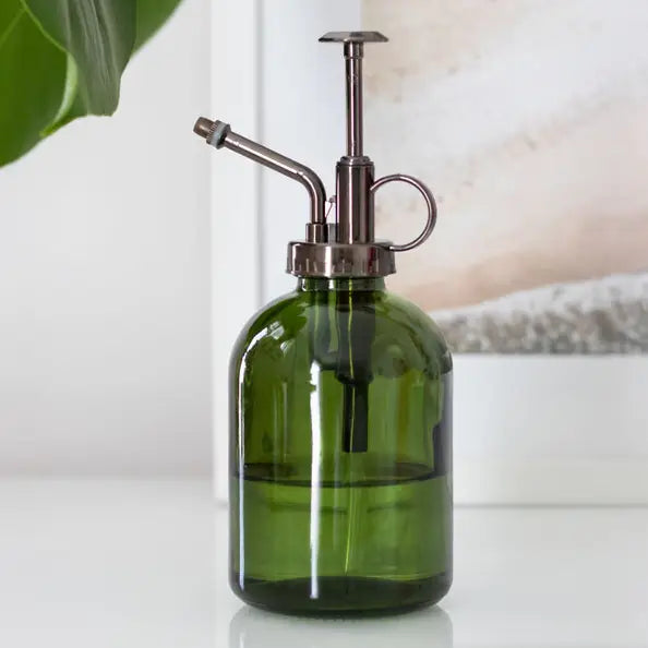 Moss Green Glass Plant Mister