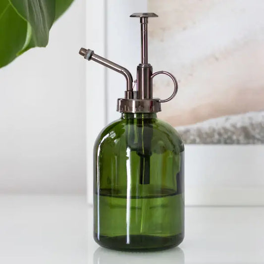 Moss Green Glass Plant Mister