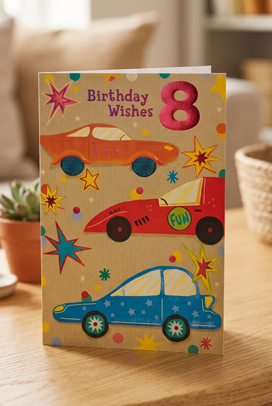 Birthday Wishes 8 – Cars Greeting Card