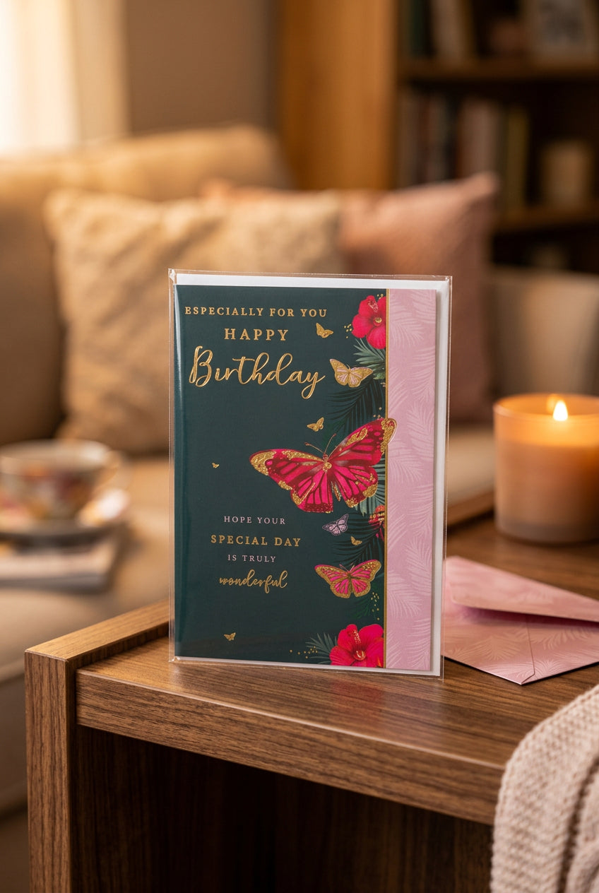 Especially for You Happy Birthday Butterfly Card