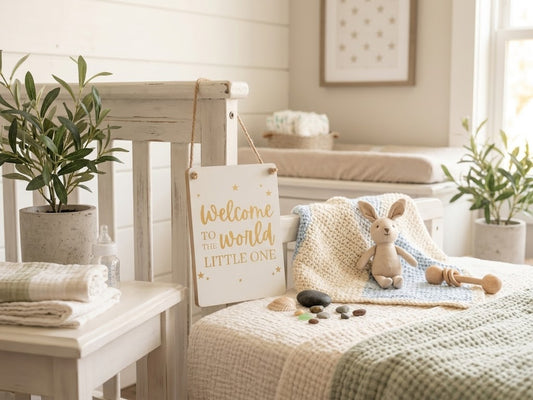 "Welcome To The World" Mini Metal Sign