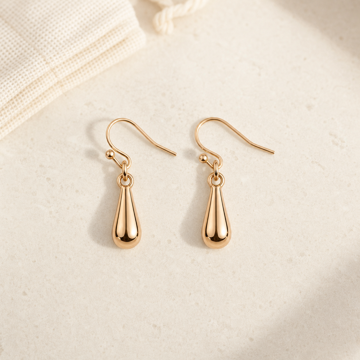 Teardrop Earrings – Gold