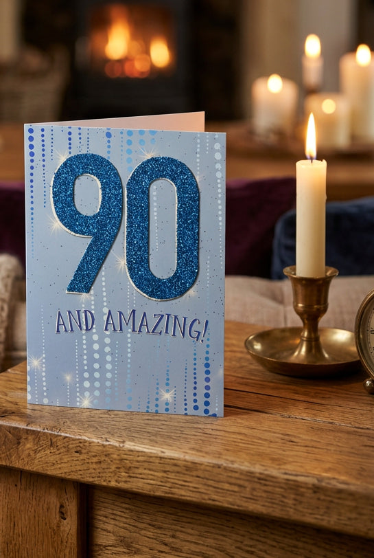 90 and Amazing! 90th Birthday Card