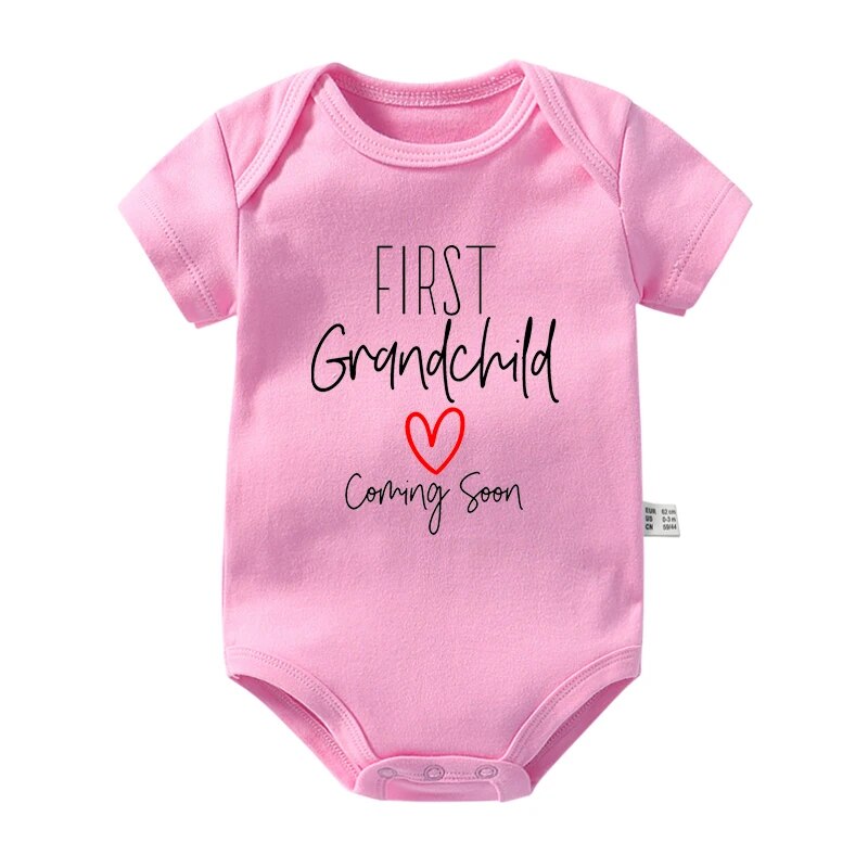 First Grandchild Coming Soon Baby Announcement Onesie