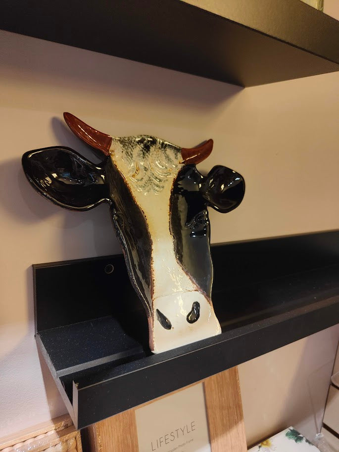 Ceramic Cow Plate, 23cm
