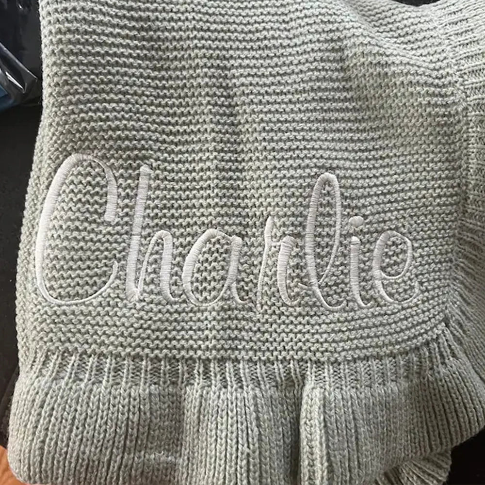 Soft Knitted Name Blanket