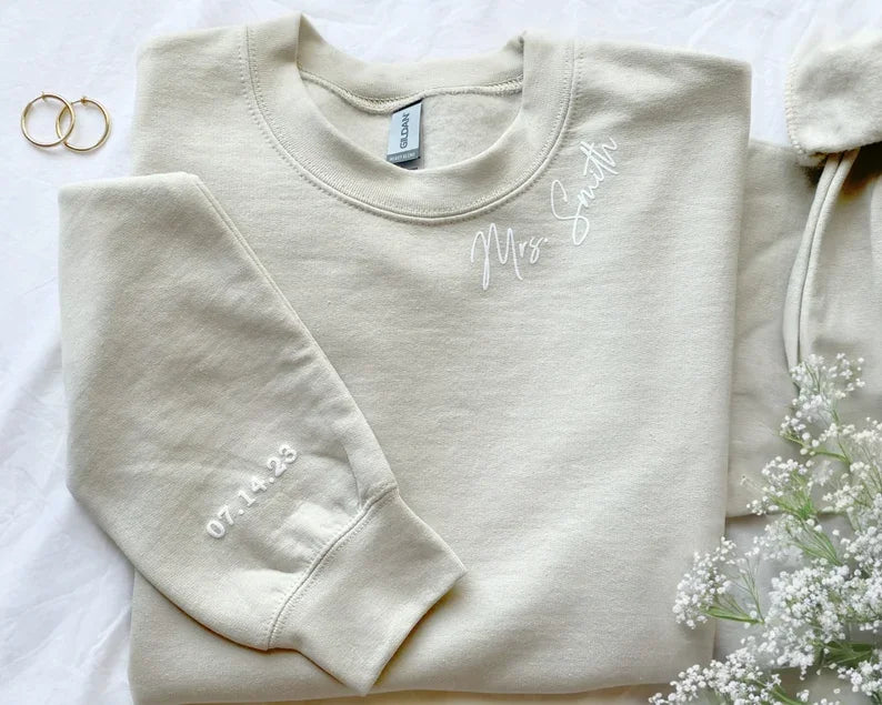 Personalized Mrs Sweatshirt