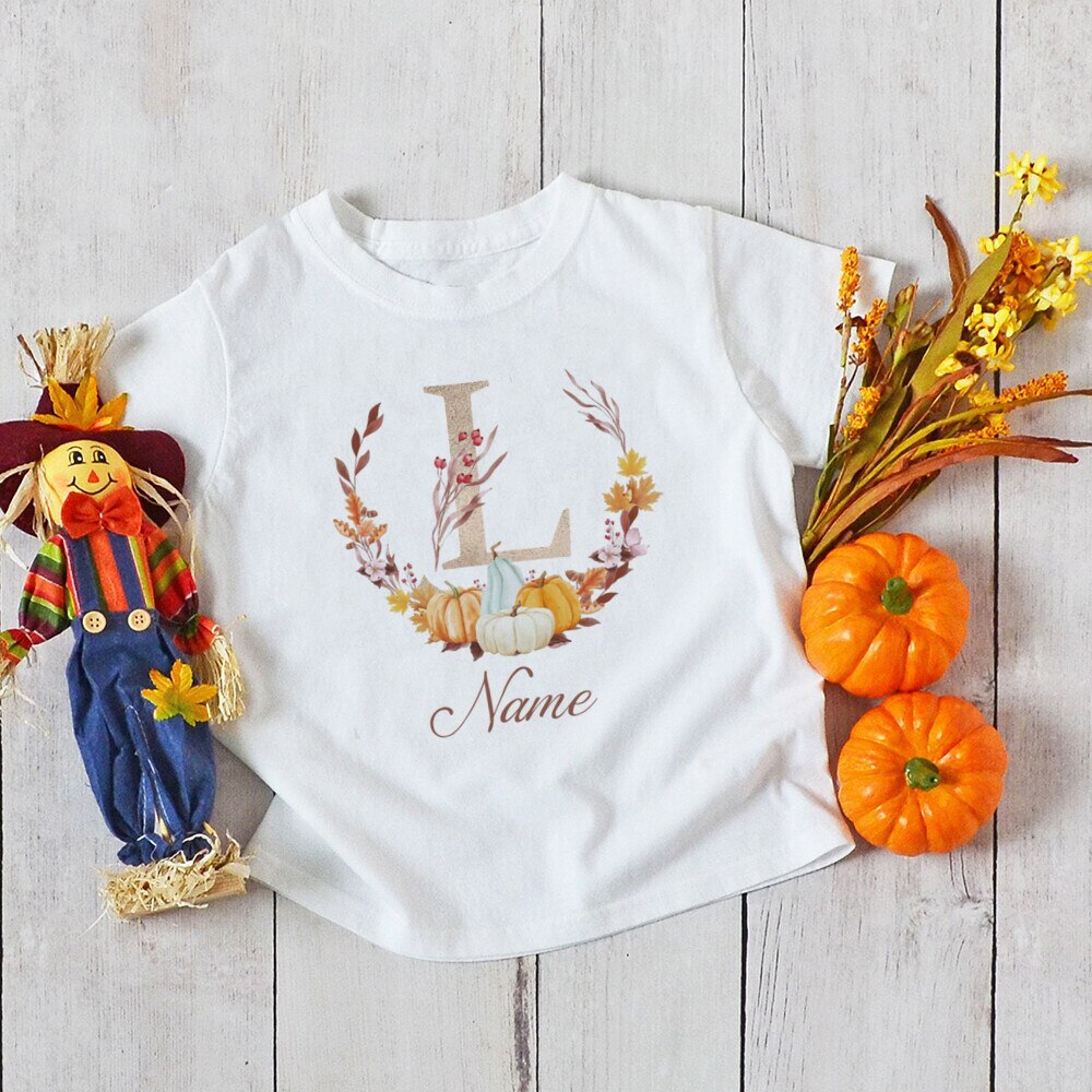 Pumpkin Initial T-shirt