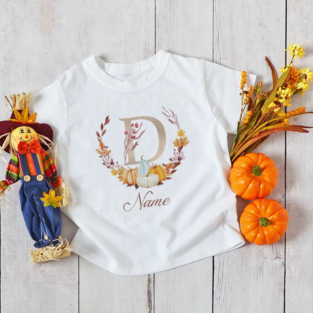 Pumpkin Initial T-shirt