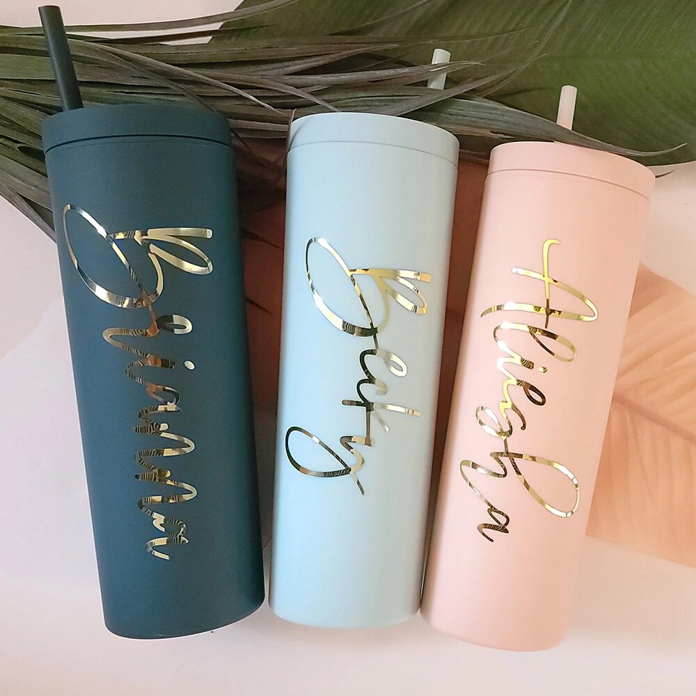 Personalized Slim Skinny Tumblers 16oz