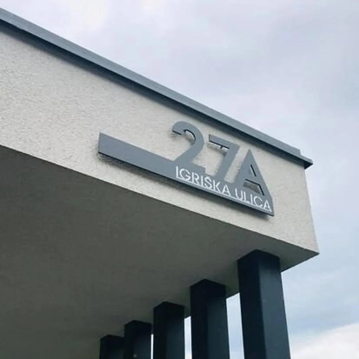 Modern Floating House Number Plaque