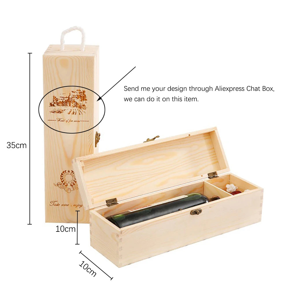 Wooden Wine Treasure Box