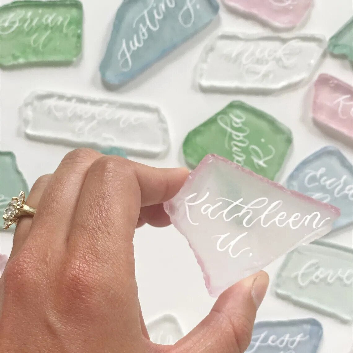 Sea Glass Place Cards