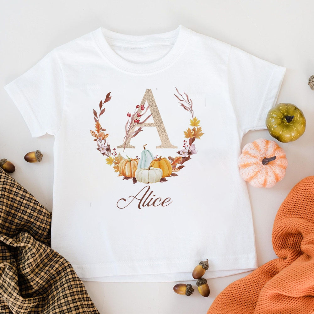 Pumpkin Initial T-shirt