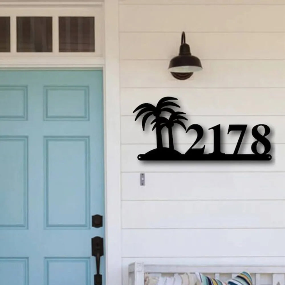 Modern Floating House Number Plaque