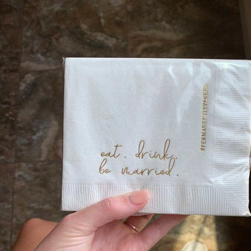 Eat Drink Be Married Wedding Napkins