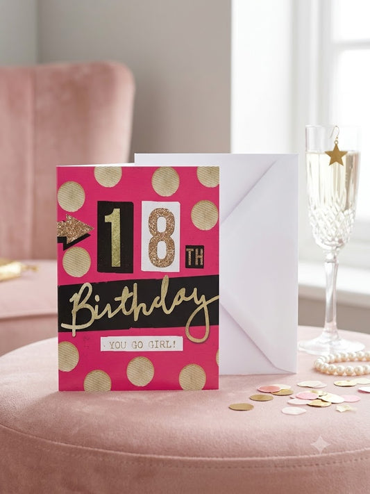 18th Birthday — You Go Girl! Card