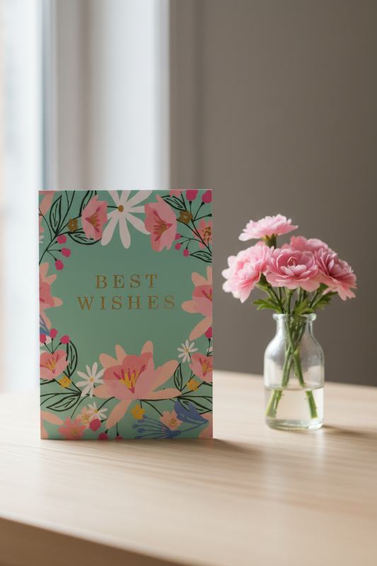 Best Wishes Floral Card