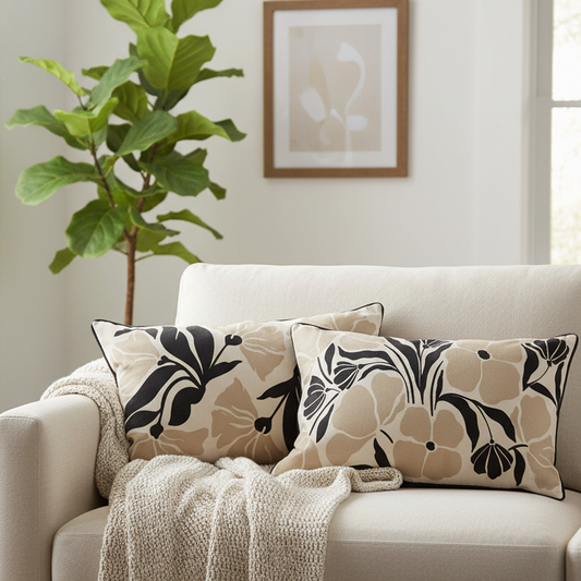 Botanical Floral Cushion lifestyle