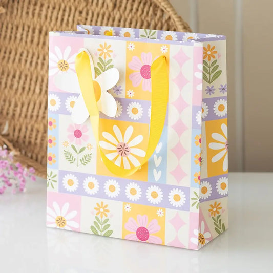 Floral Patchwork Print Gift Bag