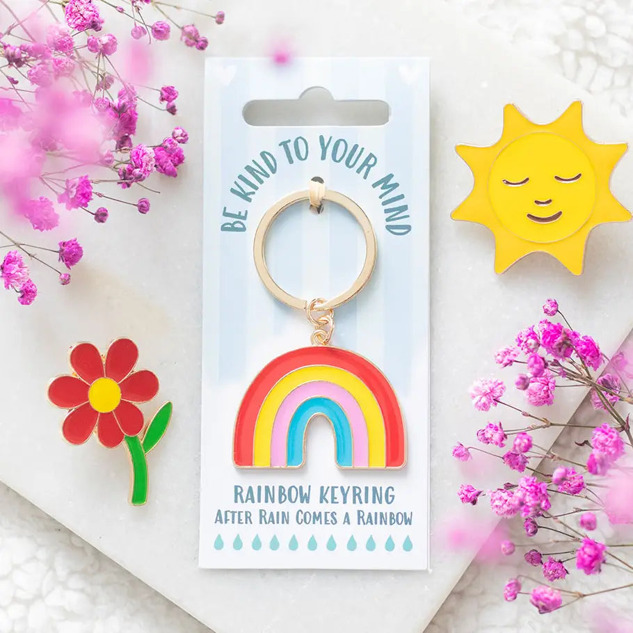 Be Kind To Your Mind Rainbow Keyring