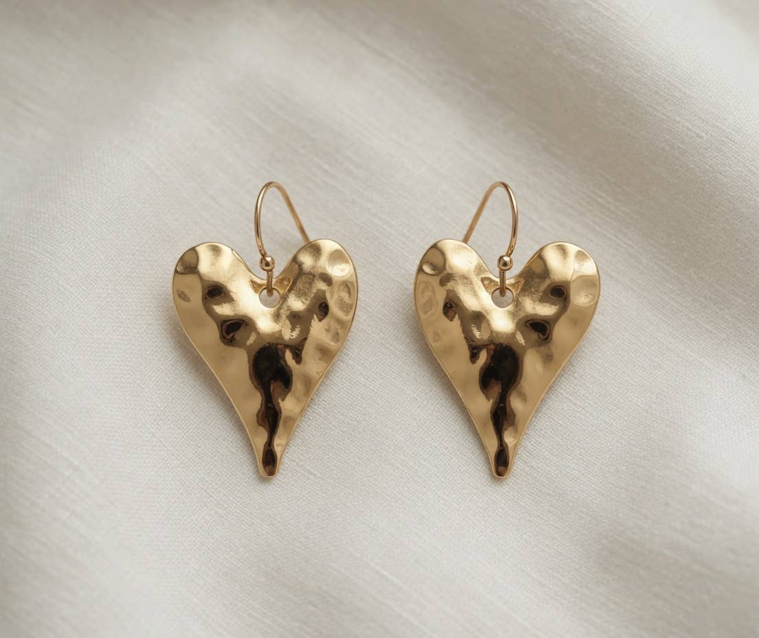 Heart Earrings – Gold