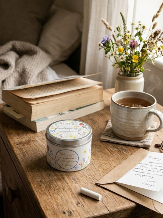 Thinking of You White Musk Soy Candle Tin