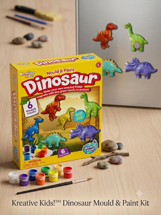 Mould & Paint Dinosaur Fridge Magnets