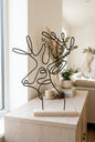 Black Outline Reindeer Christmas Decoration