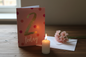 2 Today birthday card standing open spine-left in a cosy lifestyle setting