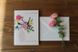 Lovely Nanna floral birthday card standing open spine-left in a cosy lifestyle setting