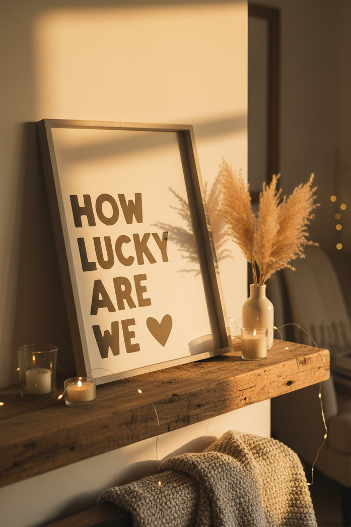How Lucky Are We Framed Print