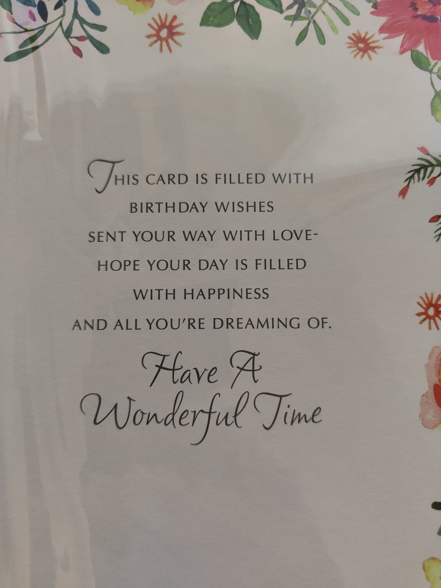 Inside message of With Love Mum Birthday Card